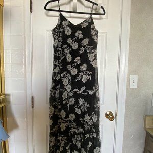 J.Crew Mercantile Black & White Floral Maxi Dress